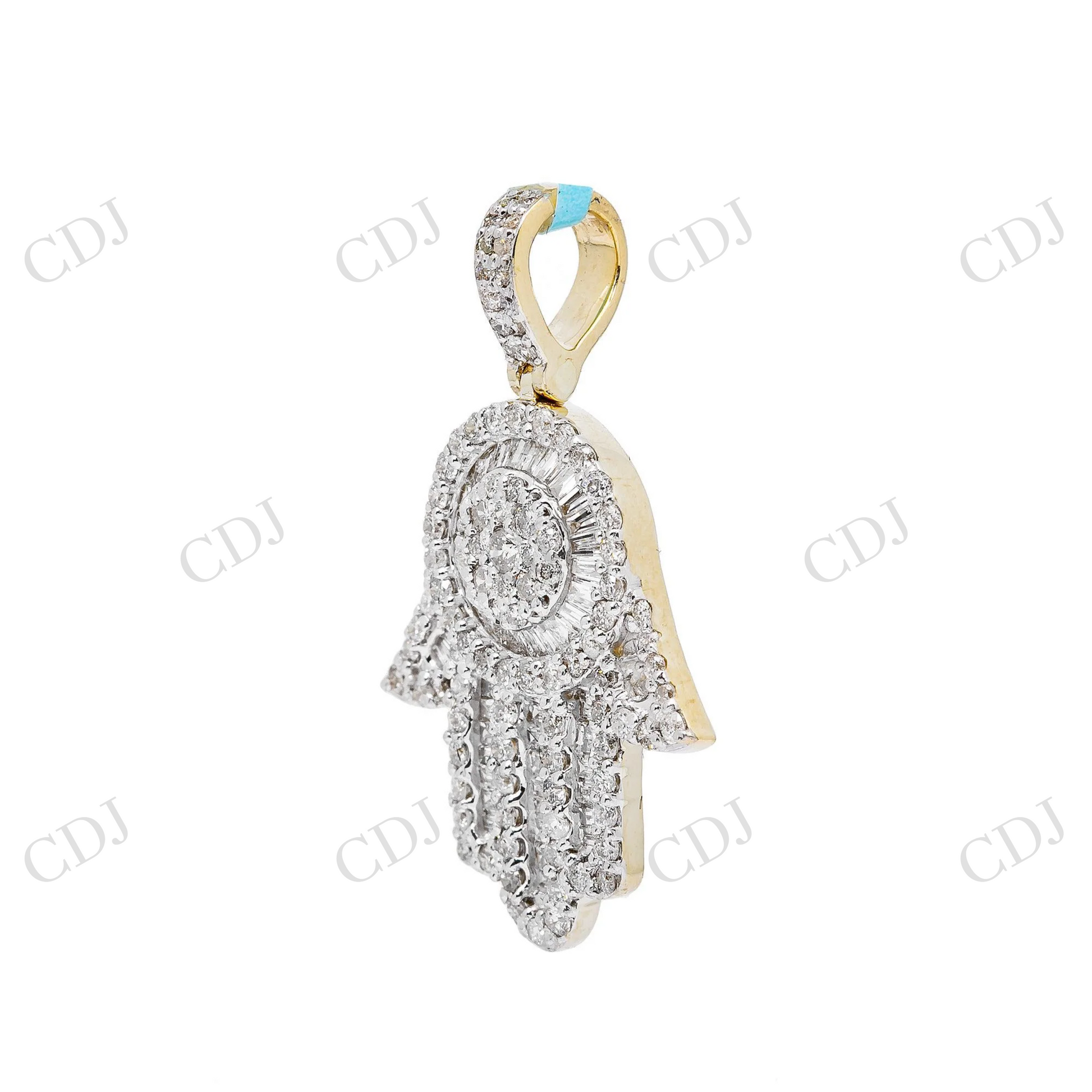 Religious Hamsa 925 Silver Moissanite Hip Hop Jewelry Pendant Hip Hop Pendent customdiamjewel