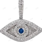 925 Silver Evil Eye Moissanite Pendant Hip Hop Pendent customdiamjewel