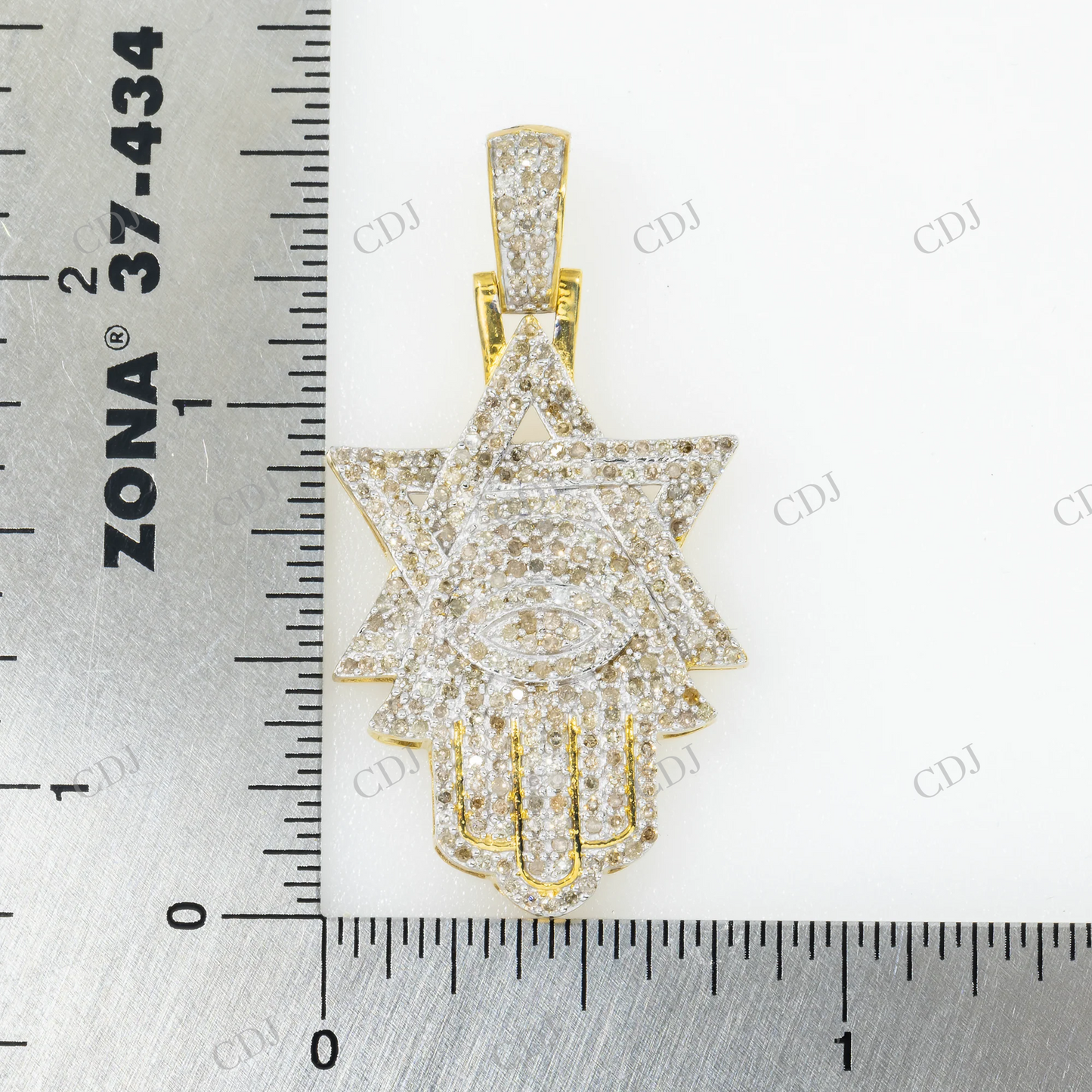 Hamsa Star 925 Silver Moissanite Pendant Hip Hop Pendent customdiamjewel