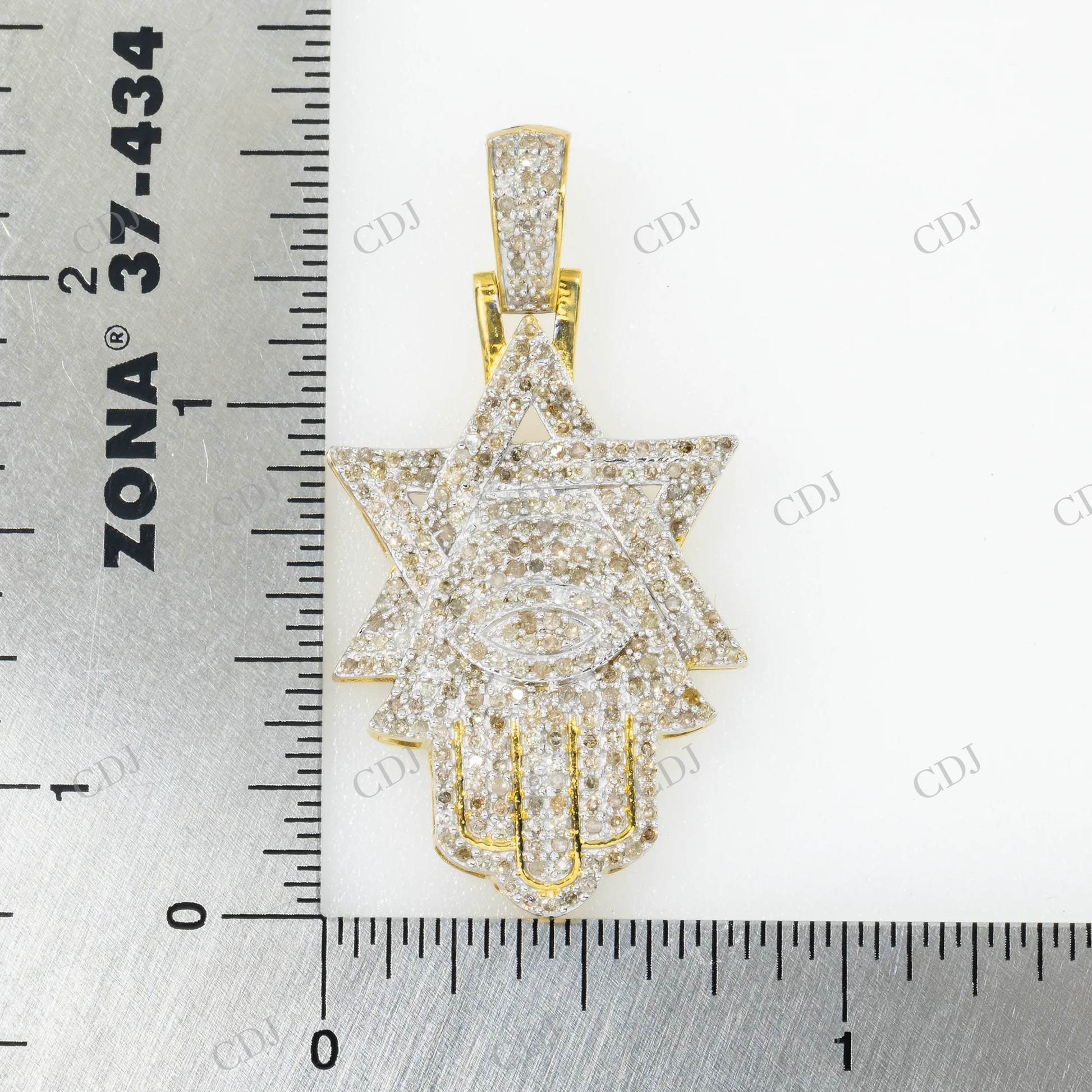 Hamsa Star 925 Silver Moissanite Pendant Hip Hop Pendent customdiamjewel