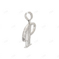 925 Sterling Silver Moissanite Bagutte Round Diamond P Letter Pendant Hip Hop Pendent customdiamjewel