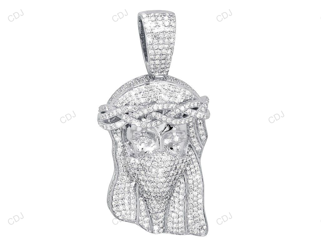 Masked Jesus Iced Out Lab Grown Diamond Solid Gold Pendant hip hop jewelry CustomDiamJewel