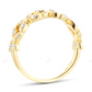 Yellow Gold Lab Grown Diamond Leaf Wedding Band