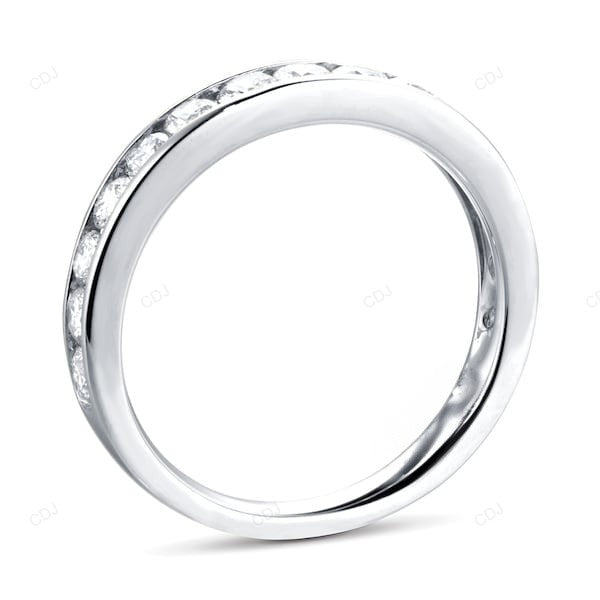 Handmade White Gold Lab Grown Diamond Wedding Band