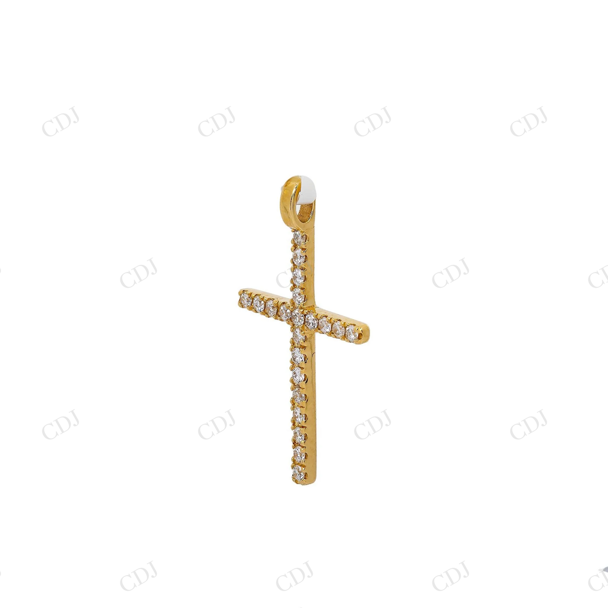 Minimalist Cross Religious Moissanite 925 Silver Pendant Hip Hop Pendent customdiamjewel