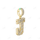 Customized J Initial 925 Silver Moissanite Unisex Pendant Hip Hop Pendent customdiamjewel
