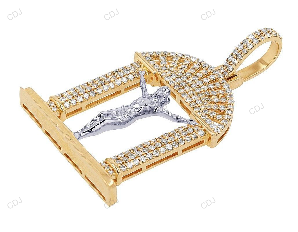 Luxury Jesus Pendant Gold Lab Created Diamond Jewelry hip hop jewelry CustomDiamJewel