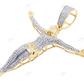 0.75 CTW Crucifix CVD Diamond Gold Jesus Pendant hip hop jewelry CustomDiamJewel