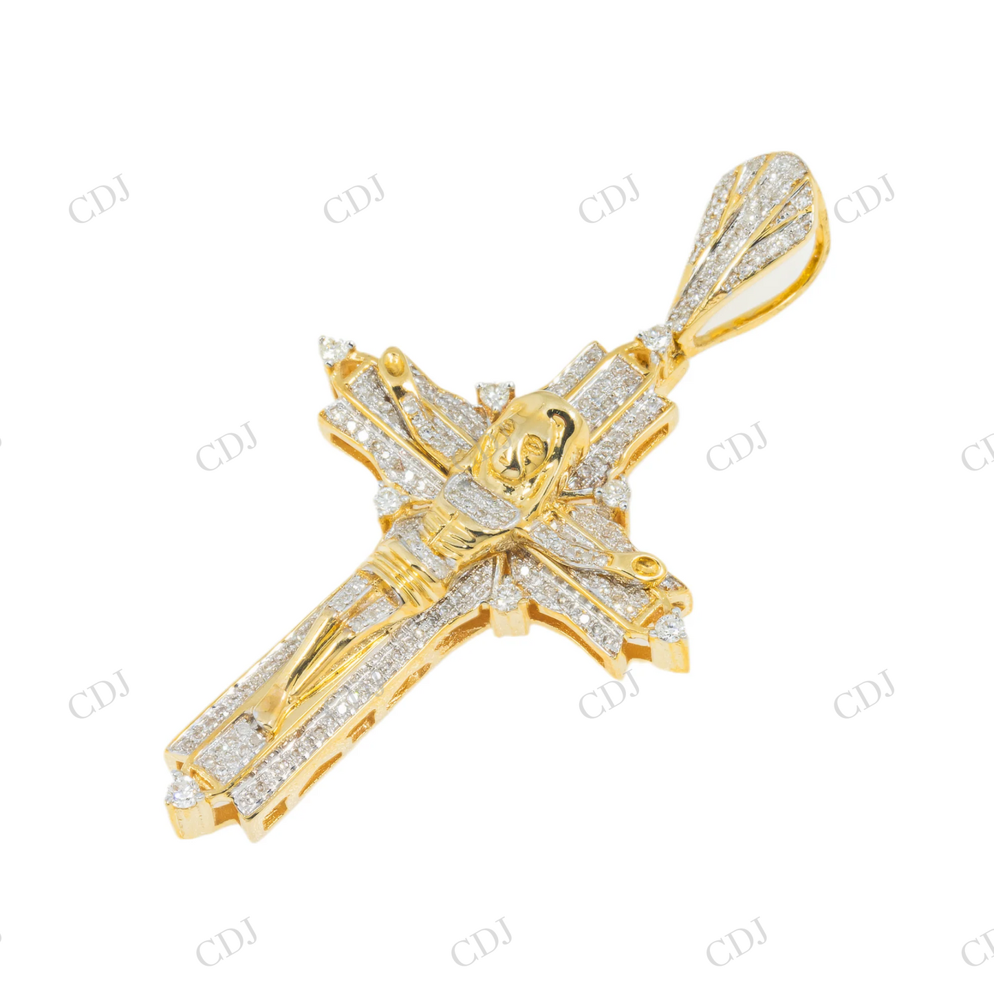 925 Silver Moissanite Jesus Piece Cross Pendant Hip Hop Pendent customdiamjewel