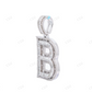 Fully Iced Out B Letter 925 Sterling Silver Moissanite Baguette Pendant Hip Hop Pendent customdiamjewel