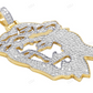 Yellow Gold Cut Out Digital Christ Jesus CVD Diamond Pendant hip hop jewelry CustomDiamJewel