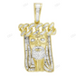 Jesus Baguette Cut Lab Grown Diamond Yellow Gold Pendant hip hop jewelry CustomDiamJewel
