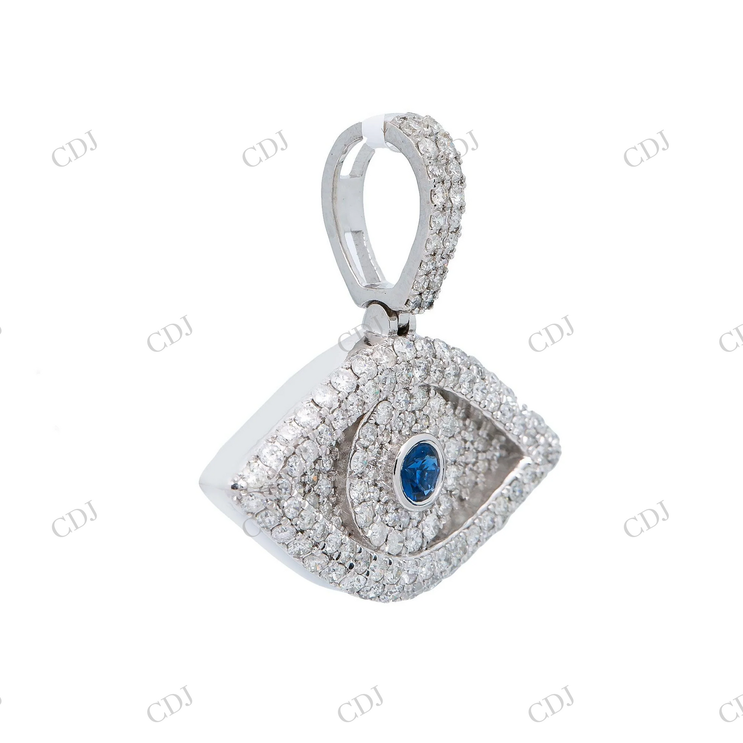 Evil Eye Charm 925 Silver Moissanite Pendant Hip Hop Pendent customdiamjewel