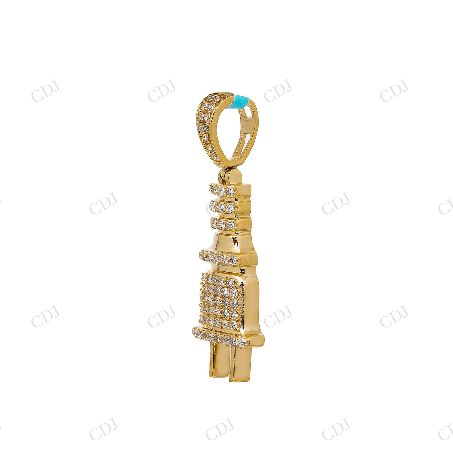 1.5" 925 Sterling Silver Moissanite Hip Hop Plug Pendant Hip Hop Pendent customdiamjewel