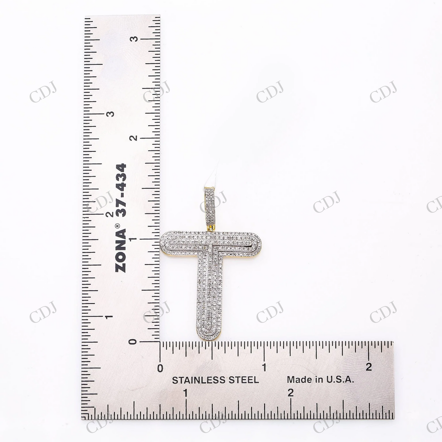 T letter 925 Silver Moissanite Unisex Pendant Hip Hop Pendent customdiamjewel