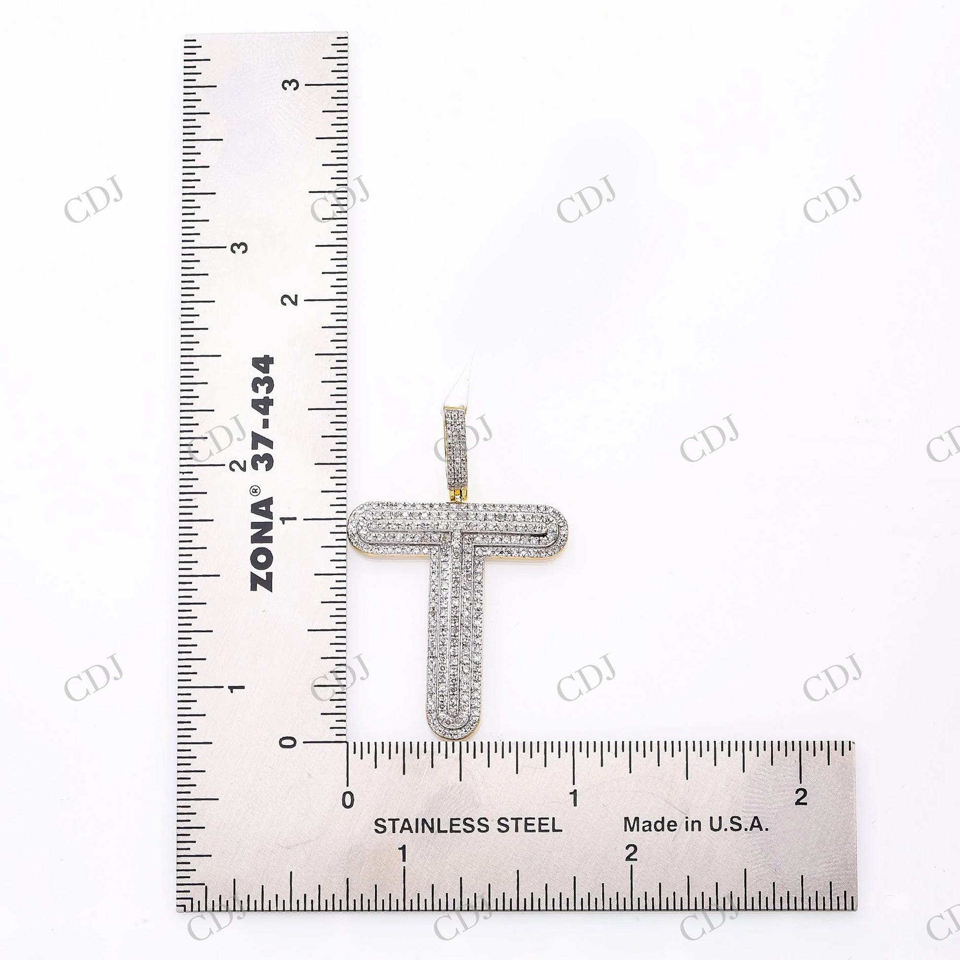 T letter 925 Silver Moissanite Unisex Pendant Hip Hop Pendent customdiamjewel