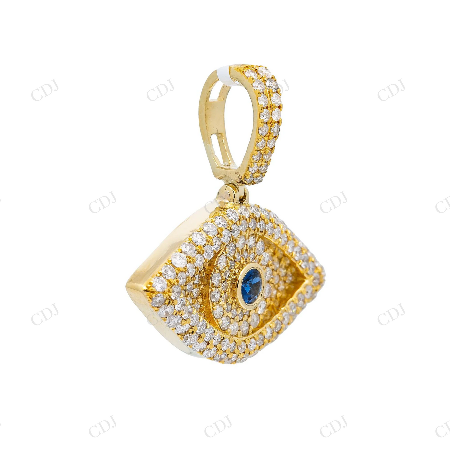 Designer Evil Eye 925 Sterling Silver Moissanite Pendant Hip Hop Pendent customdiamjewel