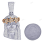 Two Tone Jesus Head Star Crown CVD Diamond Pendant hip hop jewelry CustomDiamJewel