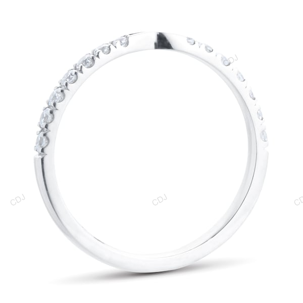 18K Solid Gold Lab Grown Diamond Wedding Band Wedding Band customdiamjewel