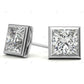 Bezel Setting Lab Grown Diamond Gold Earrings