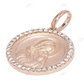 Medallion Praying CVD Diamond Rose Gold Pendant hip hop jewelry CustomDiamJewel
