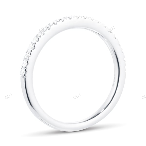Full Eternity White Gold CVD Diamond Wedding Band