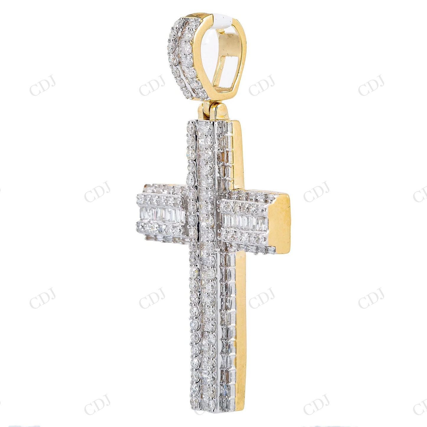 Hip Hop Cross Baguette Moissanite 925 Sterling Silver Pendant Hip Hop Pendent customdiamjewel