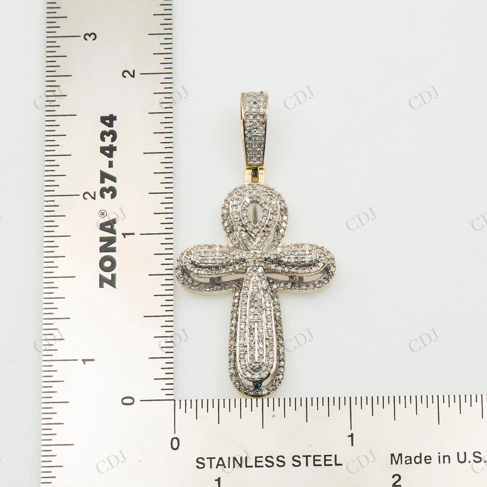 Religious Moissanite Cross Charm 925 Silver Pendant Hip Hop Pendent customdiamjewel