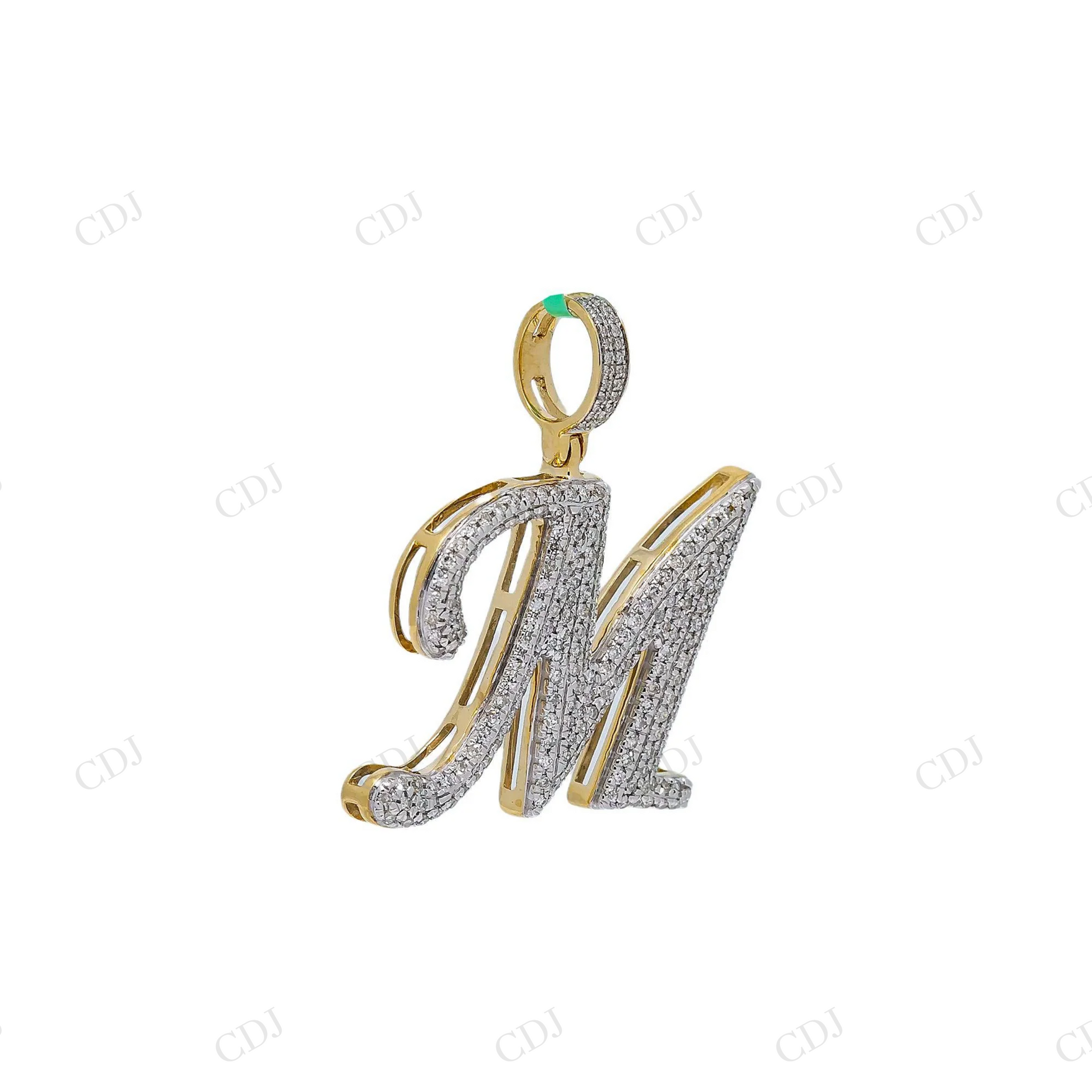 Initial Hip Hop 925 Sterling Silver Custom Letter M Pendant Hip Hop Pendent customdiamjewel