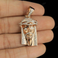 Rose Gold Jesus Face Lab Created Diamond Pendant hip hop jewelry CustomDiamJewel