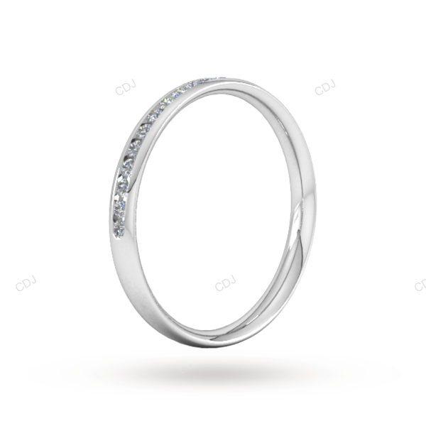 Channel Setting Lab Created Yellow Gold Wedding Band