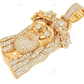16.50 CTW VVS Lab Grown Diamond Iced Out Gold Jesus Pendant hip hop jewelry customdiamjewel