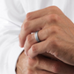 White Gold CVD Diamond Men Wedding Band