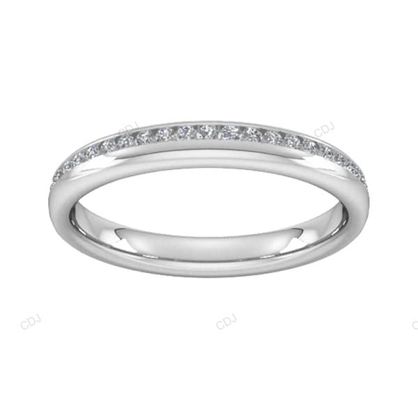 White Gold Lab Created Handmade Luxury Wedding Band
