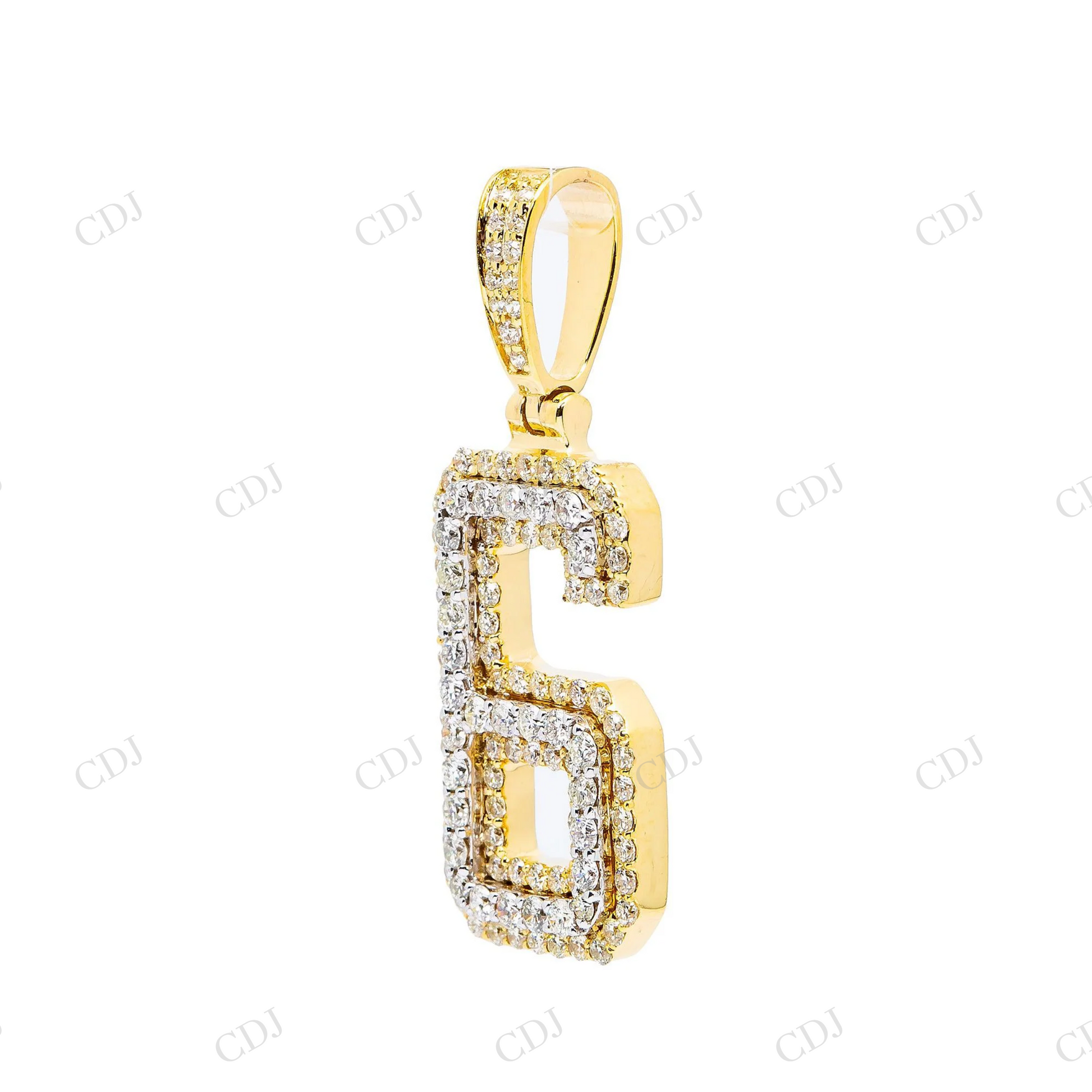 Hip Hop Number 6 925 Silver Moissanite Pendant Hip Hop Pendent customdiamjewel