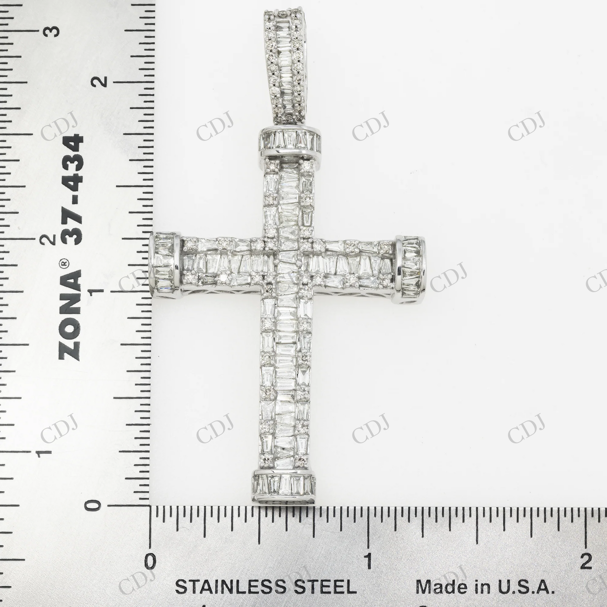 Baguette Moissanite 925 Silver Cross Pendant Hip Hop Pendent customdiamjewel