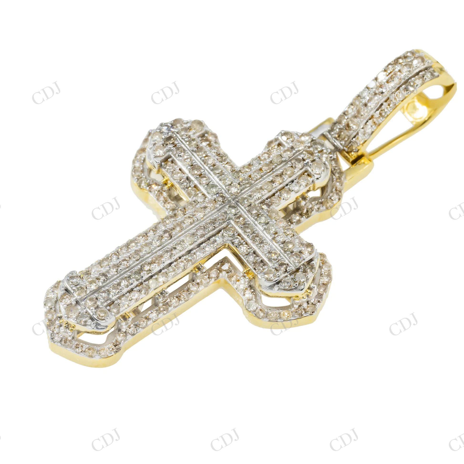 Religious 925 Silver Moissanite Cross Pendant Hip Hop Pendent customdiamjewel