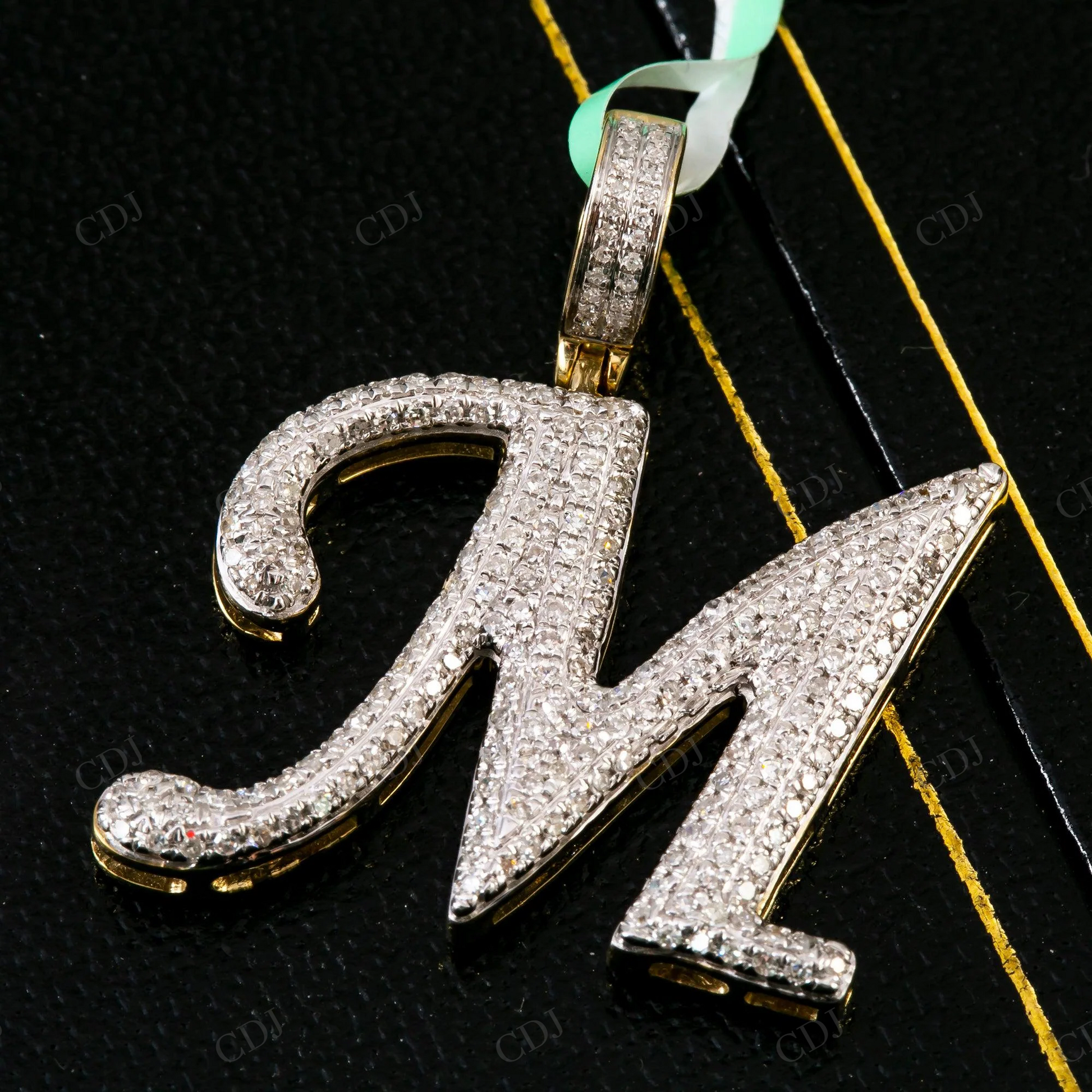 Initial Hip Hop 925 Sterling Silver Custom Letter M Pendant Hip Hop Pendent customdiamjewel
