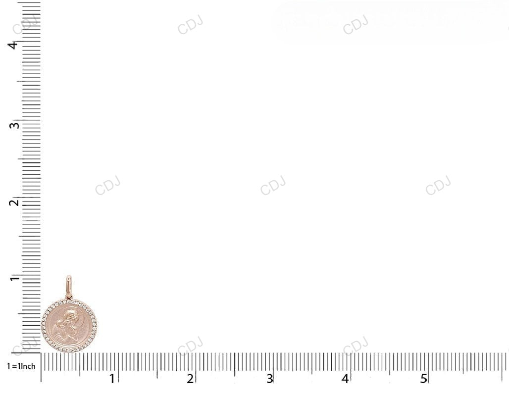 Medallion Praying CVD Diamond Rose Gold Pendant hip hop jewelry CustomDiamJewel