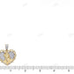 Heart Thorn Tow-Tone Lab Grown Diamond Jesus Pendant hip hop jewelry CustomDiamJewel