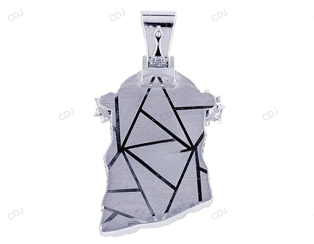Jesus Head Floral Crown White Gold Lab Grown Diamond Hip Hop Pendant hip hop jewelry CustomDiamJewel