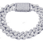 14MM Silver Moissanite Multi Stone Cuban Bracelet hip hop jewelry customdiamjewel