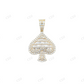 Iced Out Spade 925 Silver Moissanite Pendant Hip Hop Pendent customdiamjewel