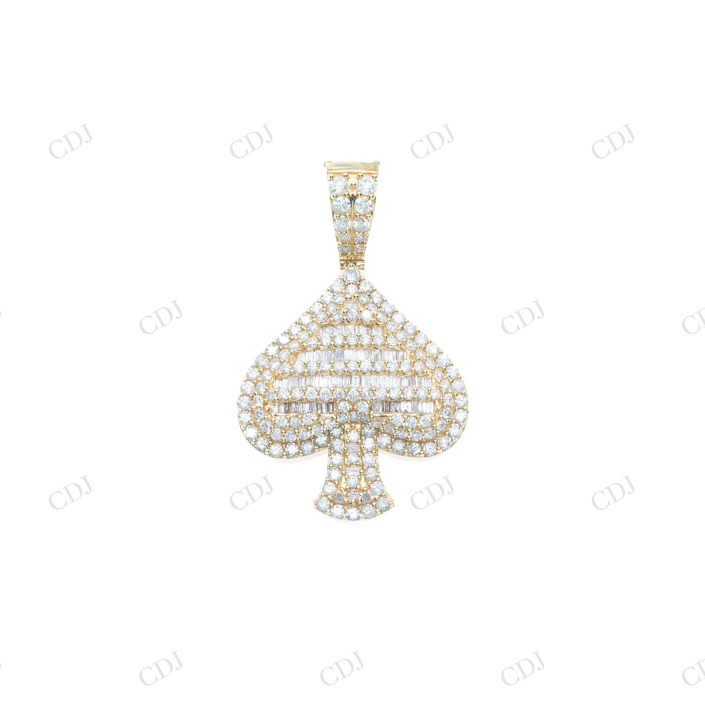 Iced Out Spade 925 Silver Moissanite Pendant Hip Hop Pendent customdiamjewel