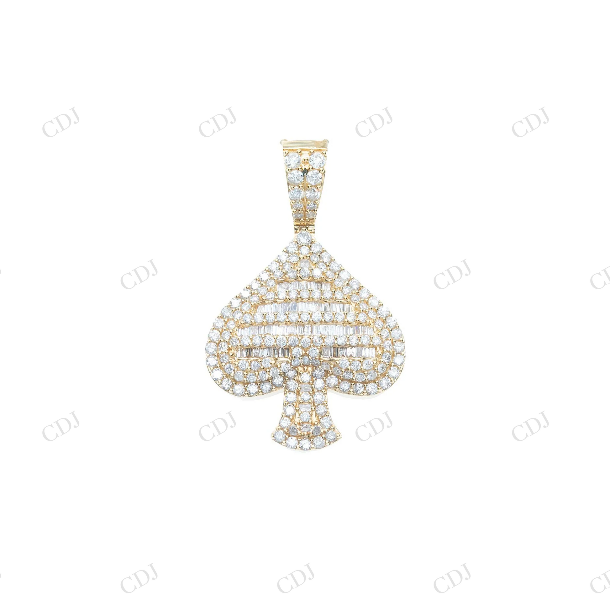 Iced Out Spade 925 Silver Moissanite Pendant Hip Hop Pendent customdiamjewel