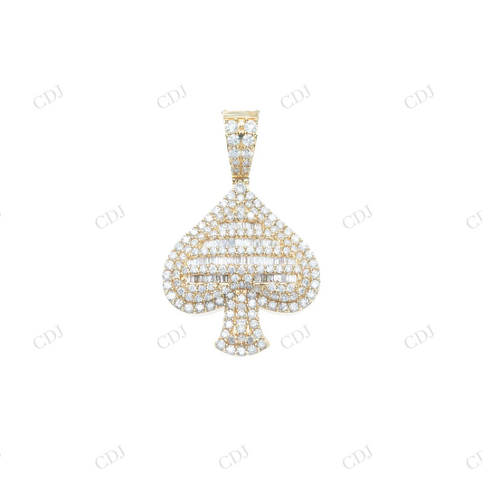Iced Out Spade 925 Silver Moissanite Pendant Hip Hop Pendent customdiamjewel