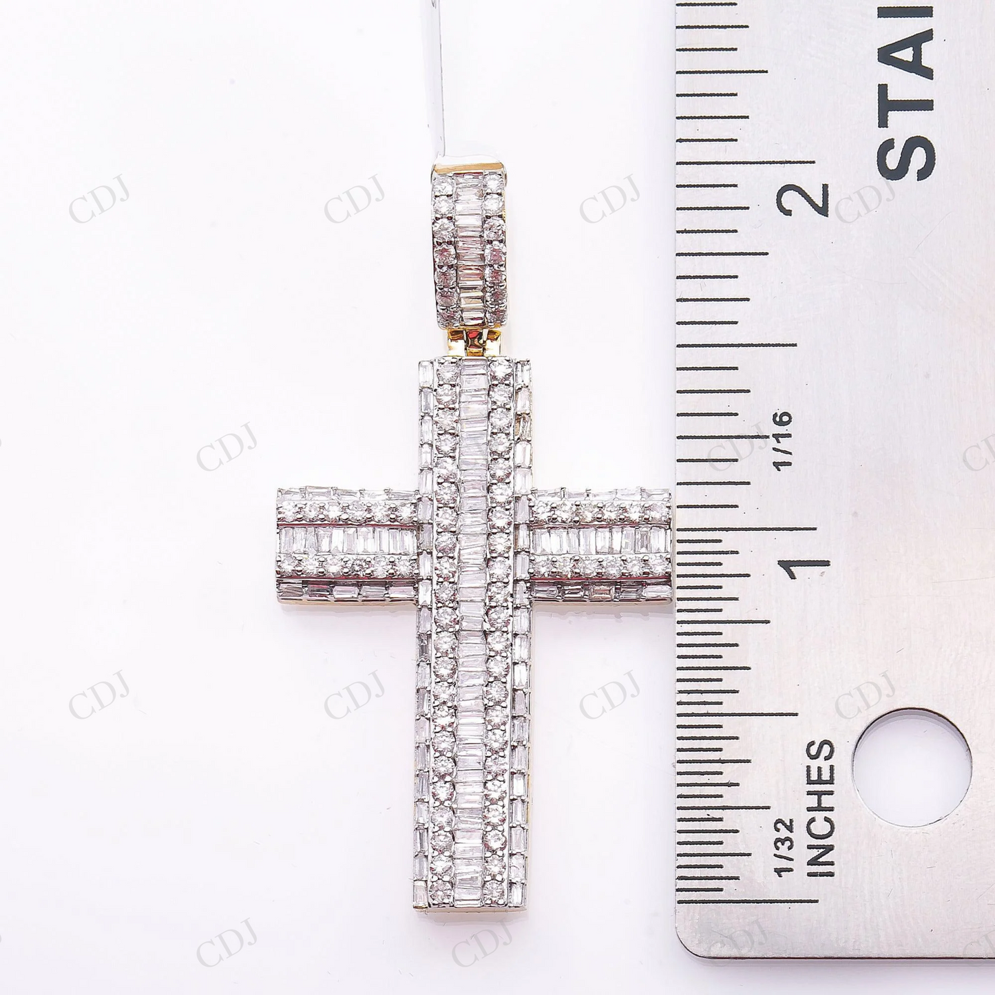 Hip Hop Cross Baguette Moissanite 925 Sterling Silver Pendant Hip Hop Pendent customdiamjewel