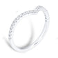 White Gold CVD Diamond Chevron Shape Wedding Band