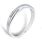 White Gold CVD Diamond Unique Design Wedding Band