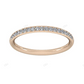 Rose Gold Lab Grown Diamond Halt Eternity Wedding Band